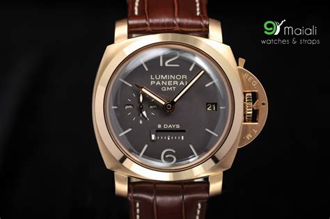 panerai gmt 8 days rose gold|Panerai Luminor 1950 8 Days Gmt Pam 289 PAM 00289.